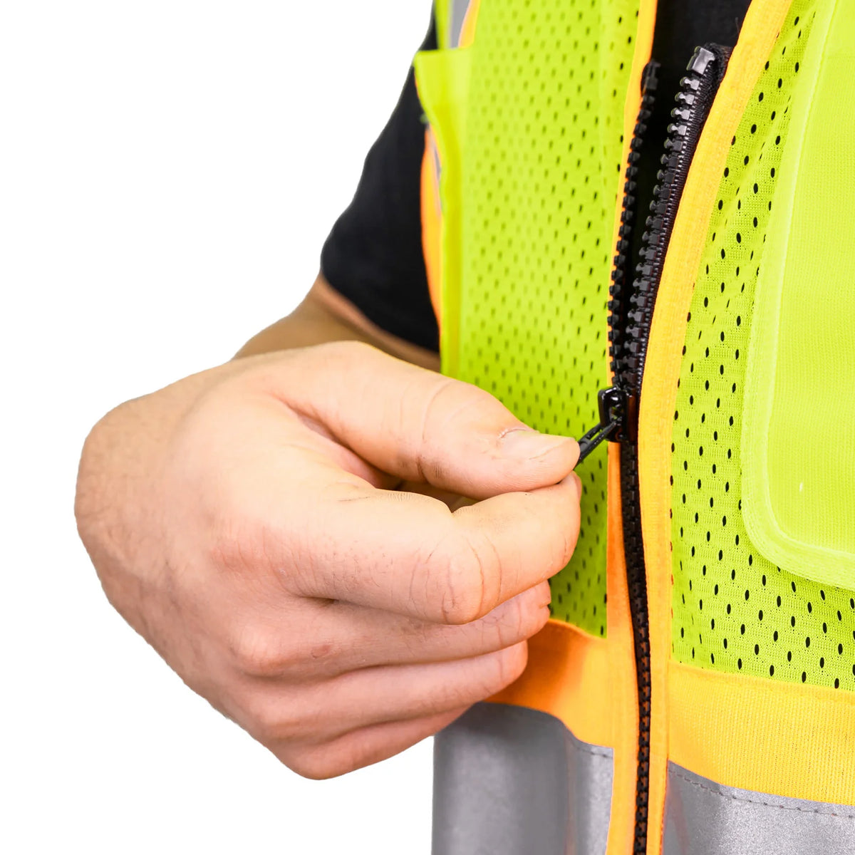 I-85 HI-VIS MESH DOT VEST WITH ID HOLDER