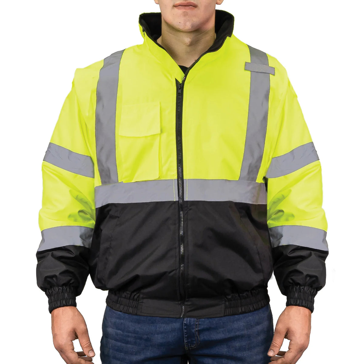 1320E ECONO HI-VIS BLACK BOTTOM JACKET