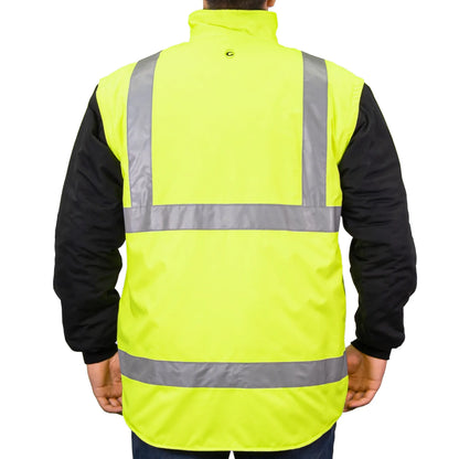 1365 THE DELUXE 4-IN-1 CONVERTIBLE HI VIS JACKET