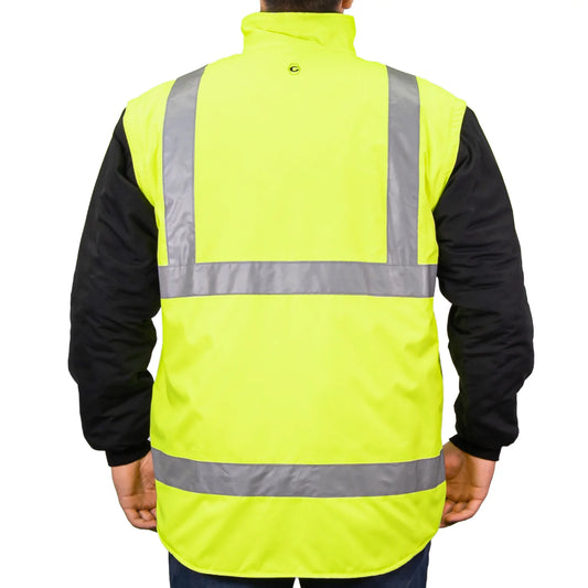 1365 THE DELUXE 4-IN-1 CONVERTIBLE HI VIS JACKET