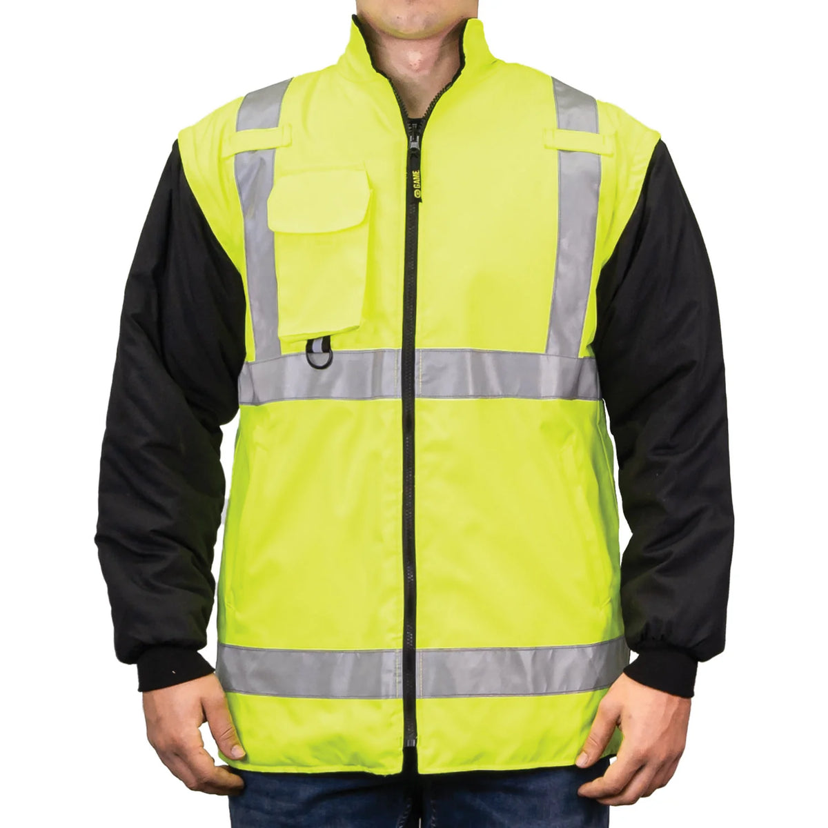 1365 THE DELUXE 4-IN-1 CONVERTIBLE HI VIS JACKET