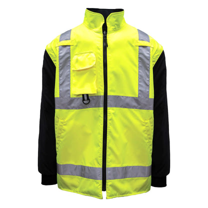 1365 THE DELUXE 4-IN-1 CONVERTIBLE HI VIS JACKET