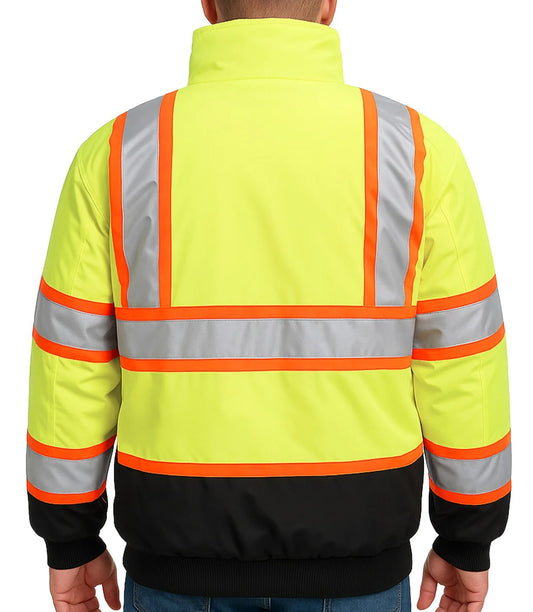 1385 THE TWO-TONE BLACK BOTTOM HI-VIS BOMBER