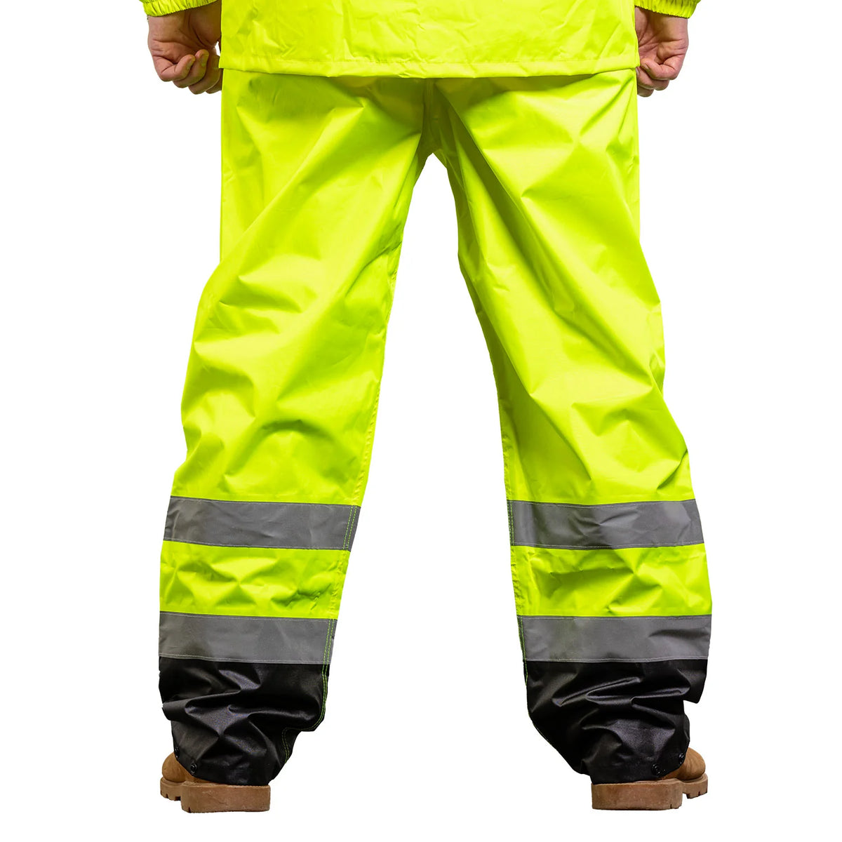 1555E - THE ECONO HI-VIS BLACK BOTTOM RAIN PANT