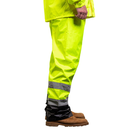1555E - THE ECONO HI-VIS BLACK BOTTOM RAIN PANT