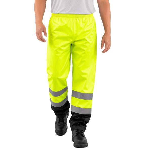 1555E The Econo Hi-Vis Black Bottom Rain Pant, product photo