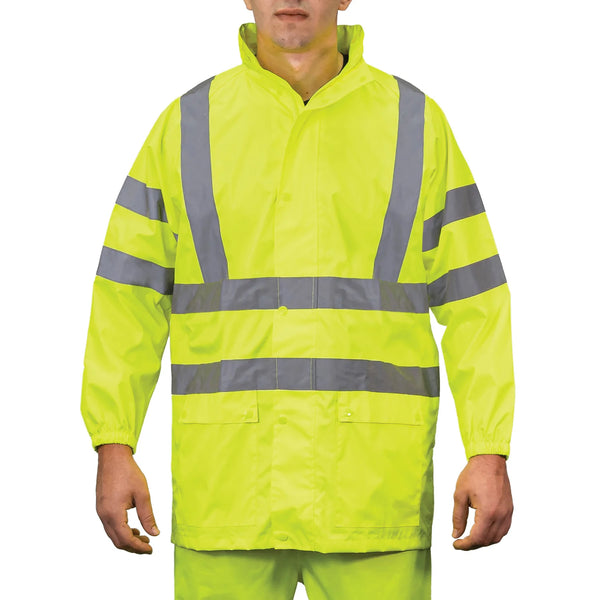 1655E Econo Hi-Vis Rain Jacket, front