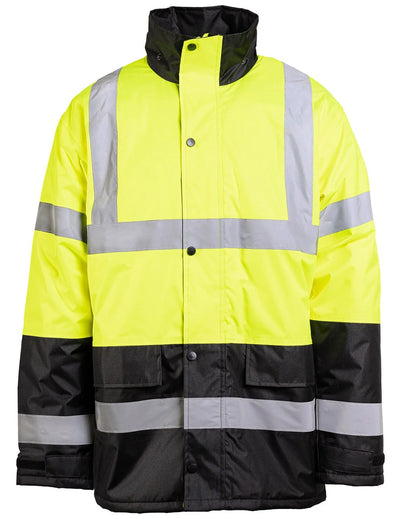 1865E HI-VIS CLASS 3 BLACK BOTTOM PARKA