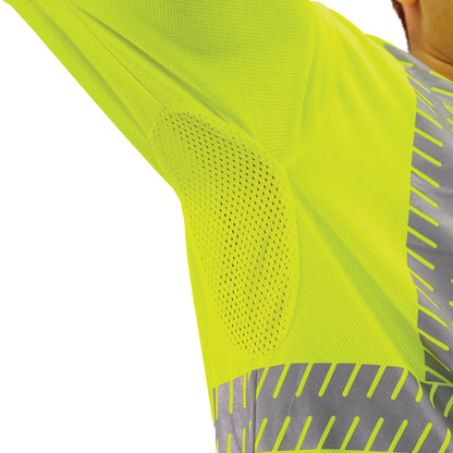 235R VENTILATED HI-VIS TEE WITH SEGMENTED REFLECTIVE TAPE