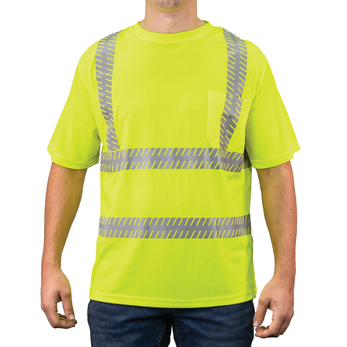 235R VENTILATED HI-VIS TEE WITH SEGMENTED REFLECTIVE TAPE