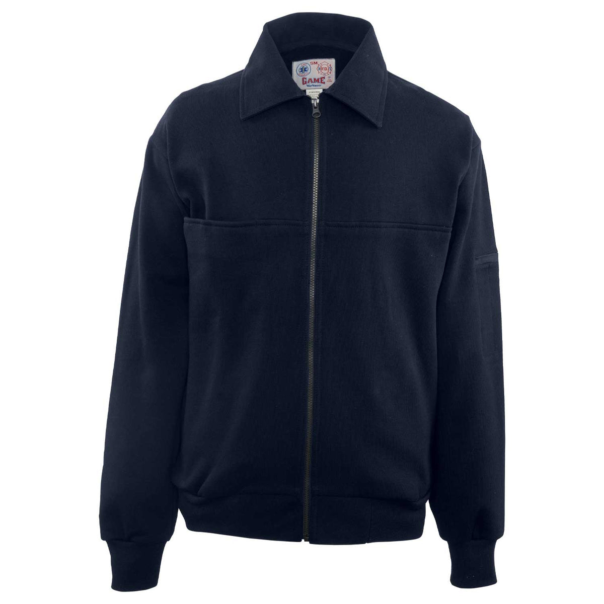 8075 FULL ZIP JOB SHIRT WITH LAY-DOWN COLLAR
