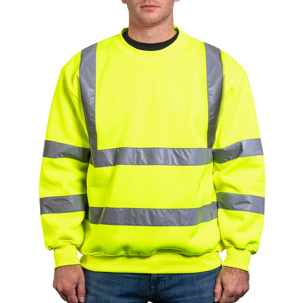 8310E Crewneck Hi-Vis Sweatshirt, front on model
