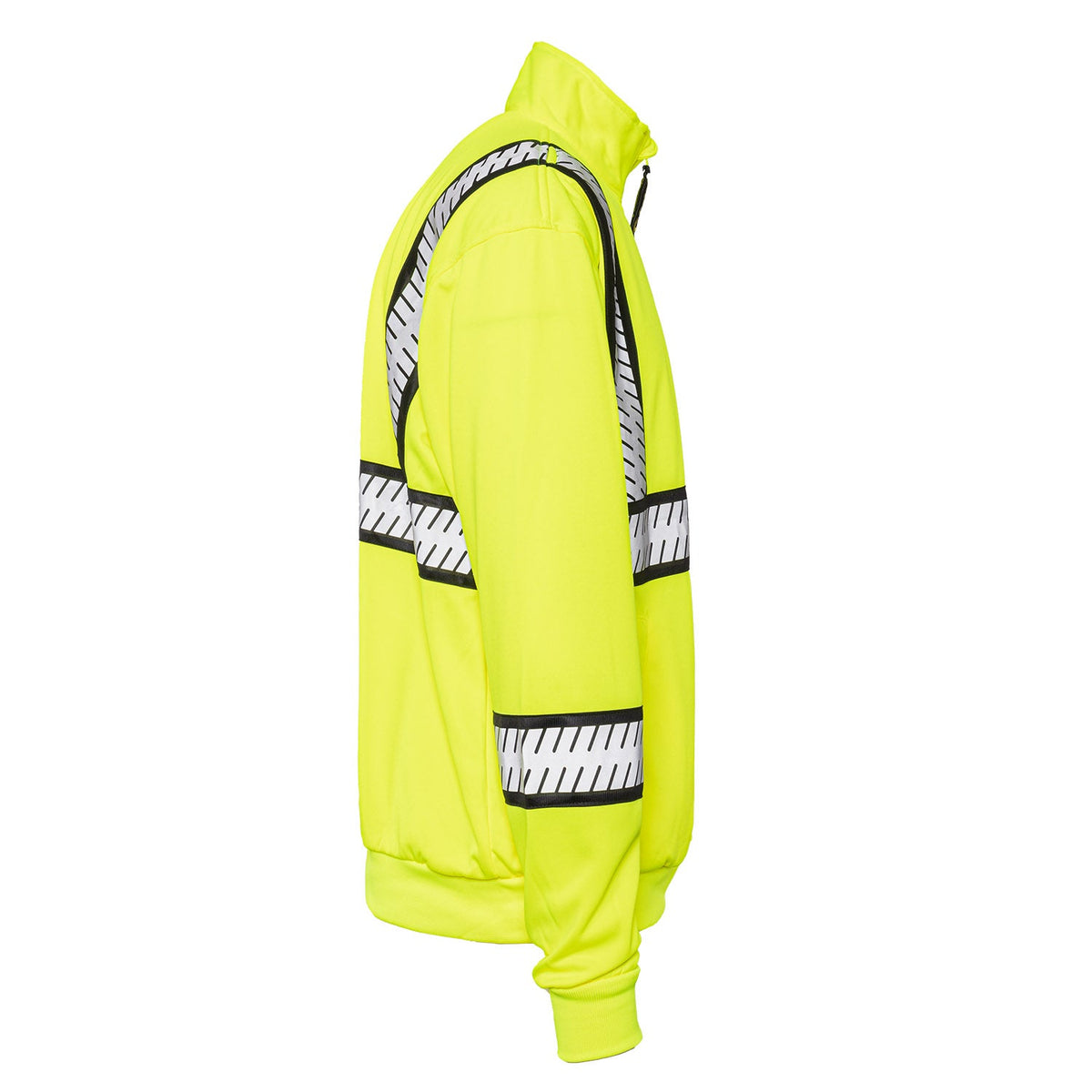 8755 The Survivor Safety Job Shirt With Constrasting & Segmented Tape in Safety Yellow, side