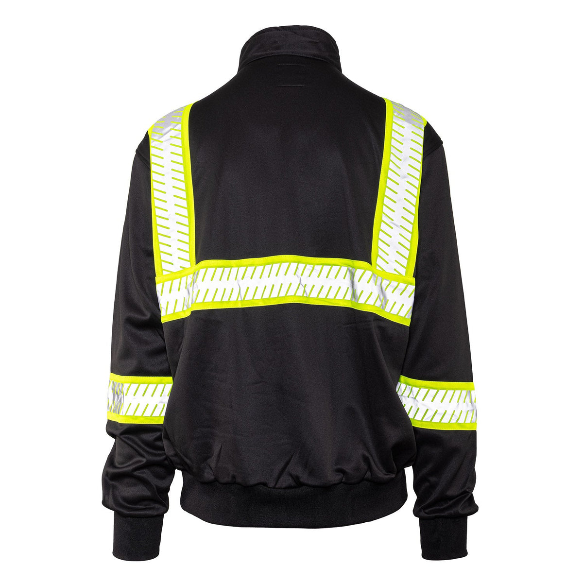 8755 The Survivor Safety Job Shirt With Constrasting & Segmented Tape in Black, back