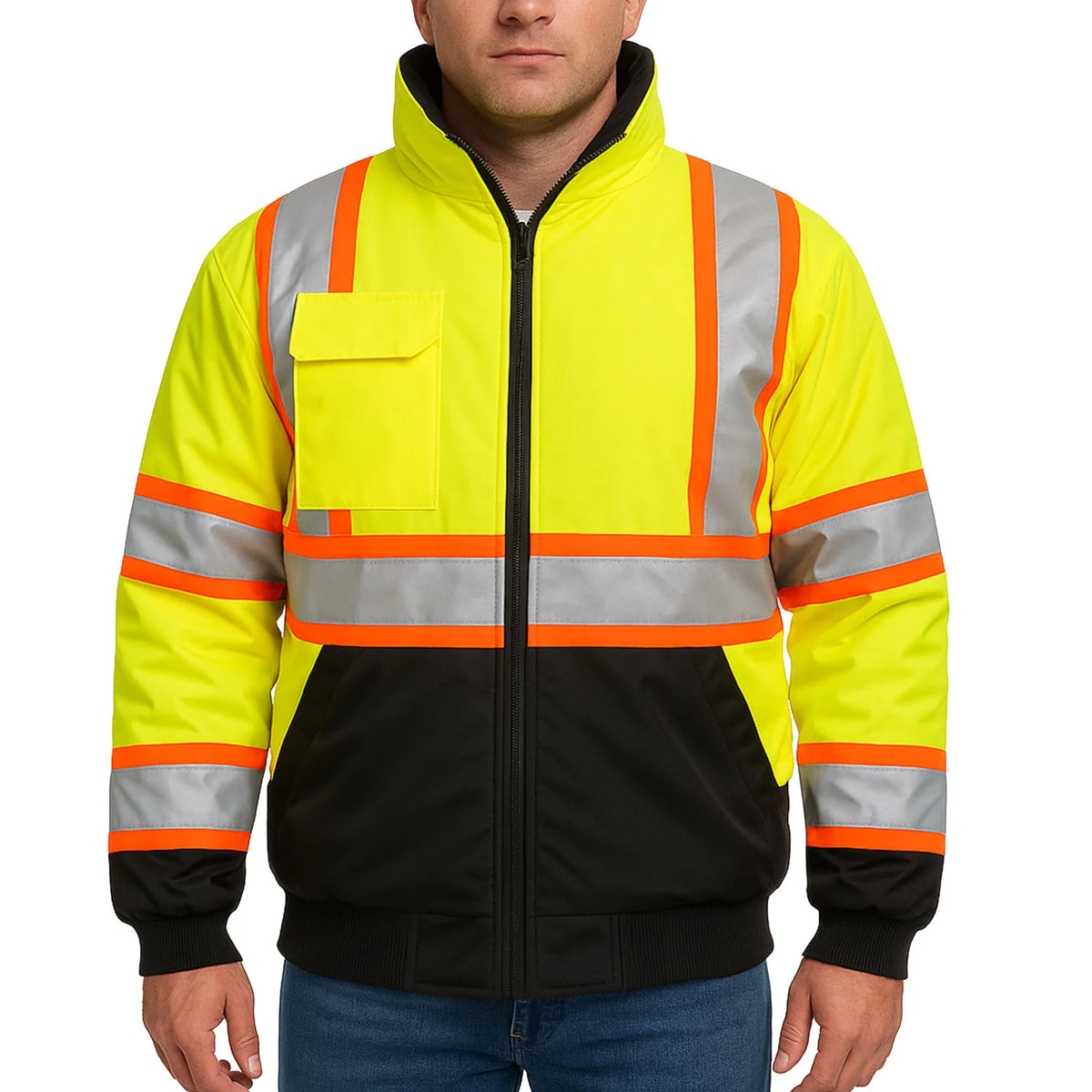 1385 THE TWO-TONE BLACK BOTTOM HI-VIS BOMBER