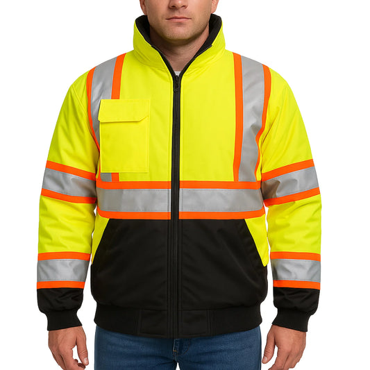 1385 THE TWO-TONE BLACK BOTTOM HI-VIS BOMBER