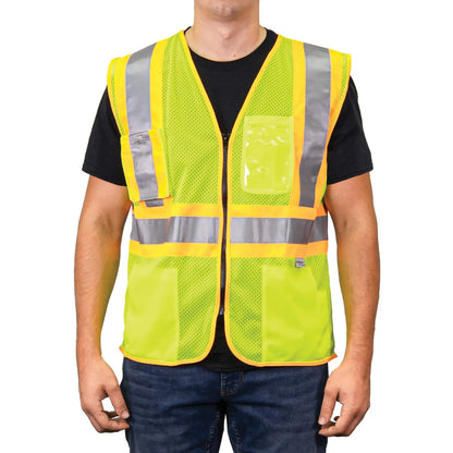 I-85 HI-VIS MESH DOT VEST WITH ID HOLDER