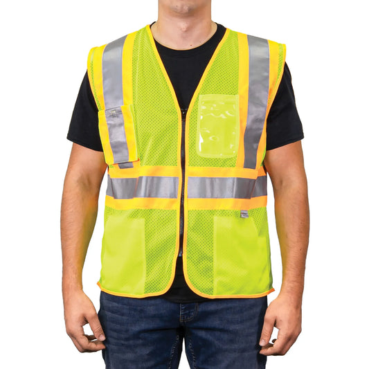 I-85 HI-VIS MESH DOT VEST WITH ID HOLDER