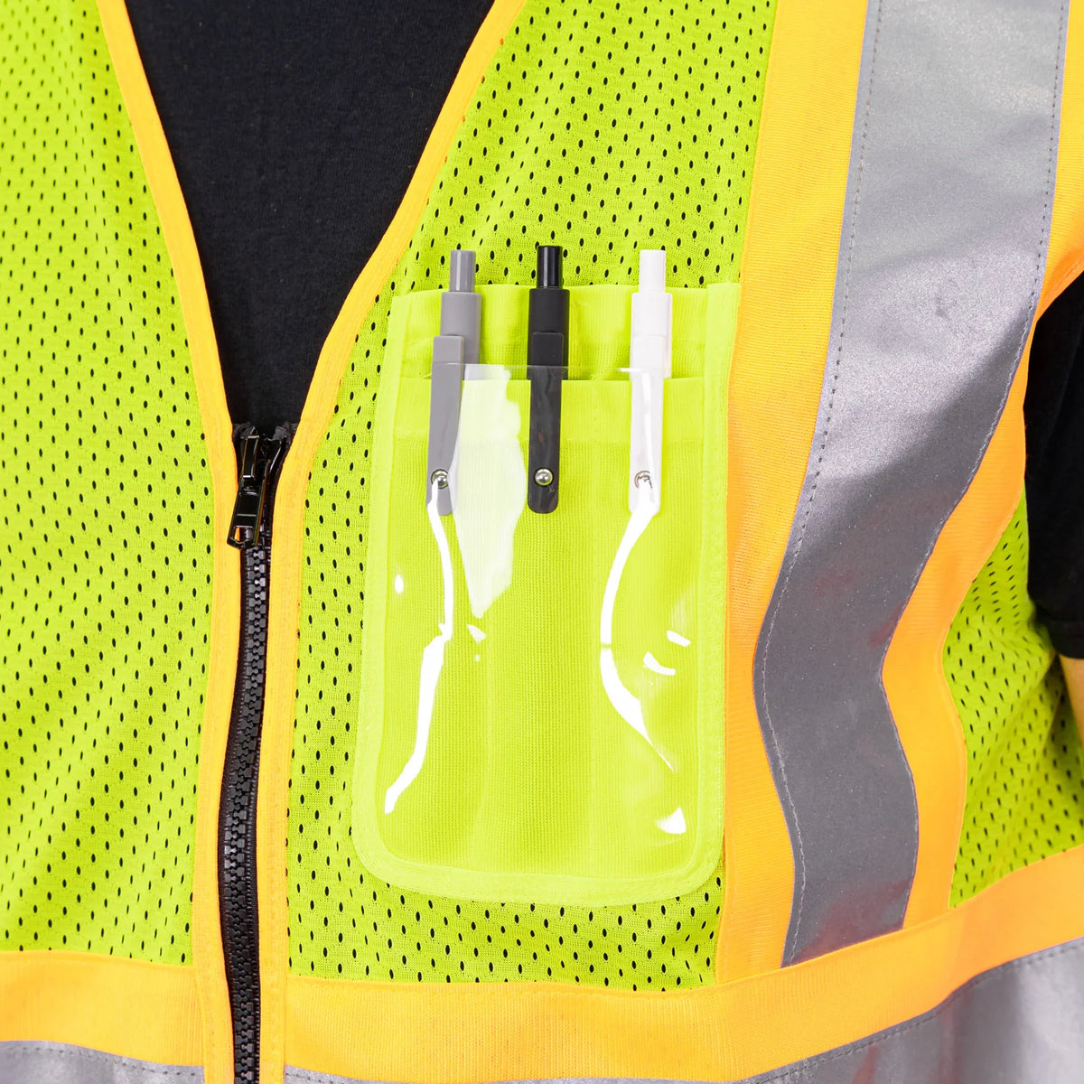 I-85 HI-VIS MESH DOT VEST WITH ID HOLDER