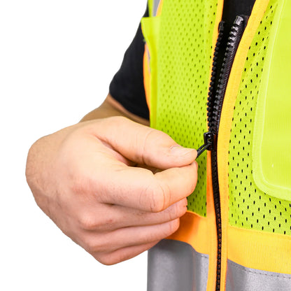 I-85 HI-VIS MESH DOT VEST WITH ID HOLDER