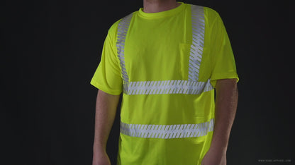 235R VENTILATED HI-VIS TEE WITH SEGMENTED REFLECTIVE TAPE
