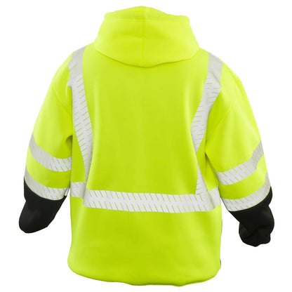 865E HI-VIS FULL-ZIP HOODIE WITH SEGMENTED TAPE