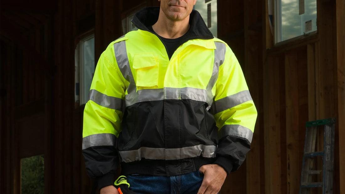 1370 hi-vis bomber jacket in daylight